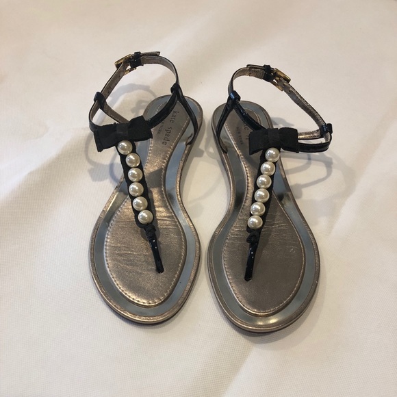 Kate Spade pearl and black Sandal - Picture 3 of 10